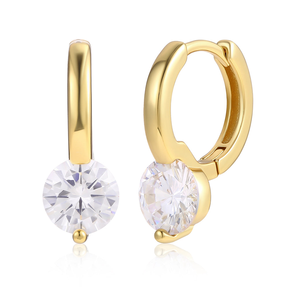 Arany tónusú Emporia Ötvözetű Fülbevaló Fehér Emporia® Kristállyal