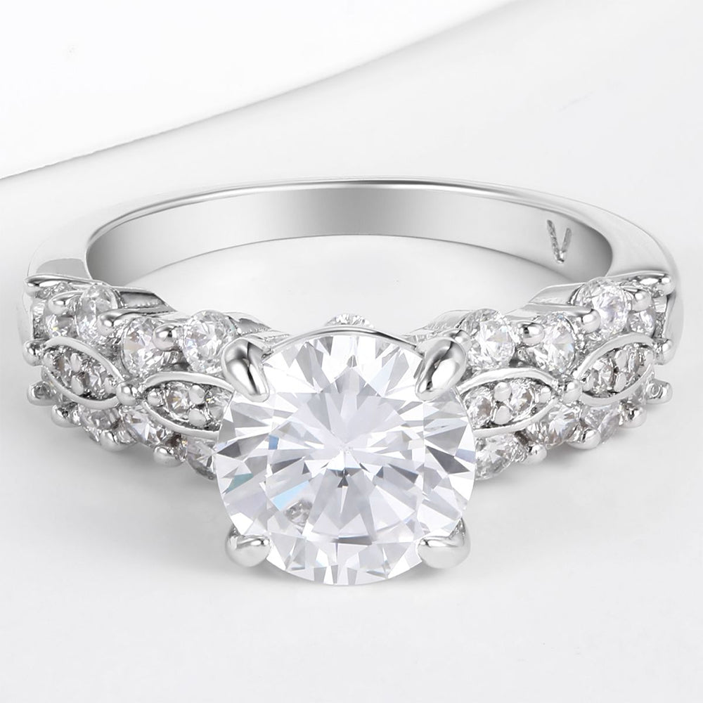 Arany tónusú Emporia Ötvözetű Gyűrű Fehér Emporia® Kristállyal