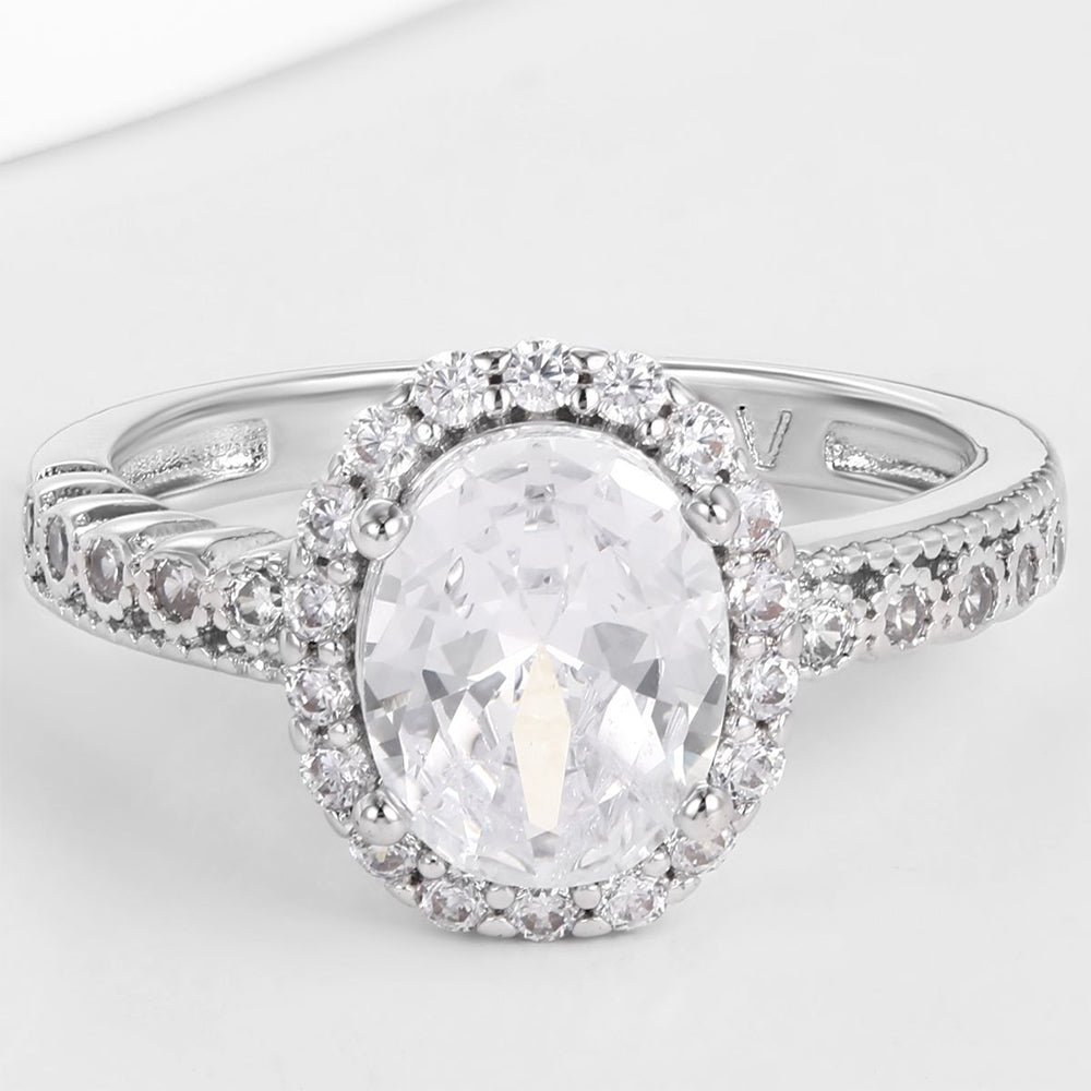 Arany tónusú Emporia Ötvözetű Gyűrű Fehér Emporia® Kristállyal