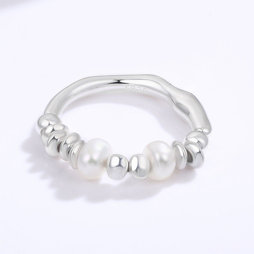 Arany tónusú Emporia Ötvözetű Gyűrű Fehér Emporia® Kristállyal