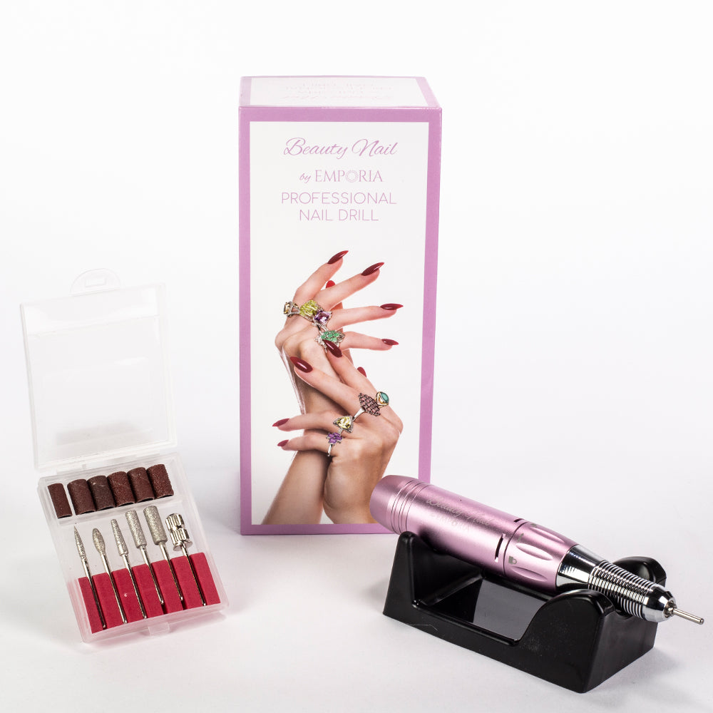 Emporia Beauty Nail Professzionális Körömcsiszoló Gép Cserélhető Fejekkel – Rózsaszín
