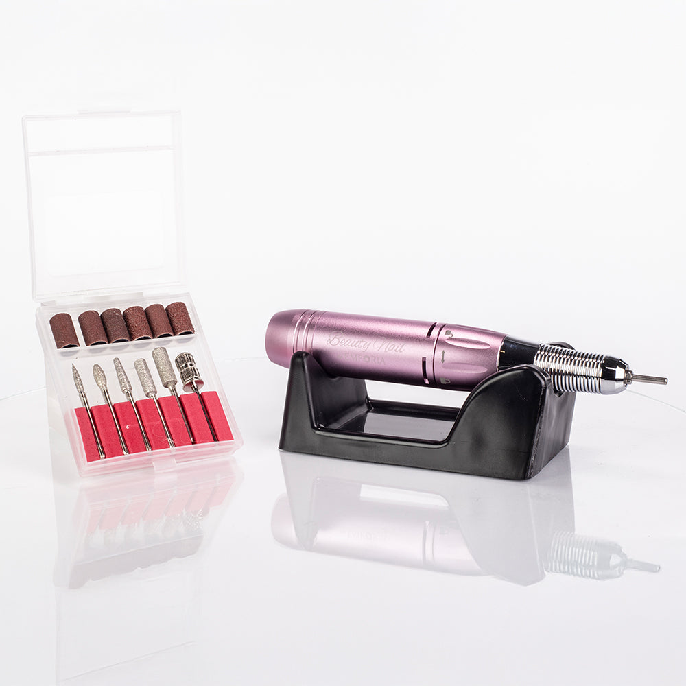 Emporia Beauty Nail Professzionális Körömcsiszoló Gép Cserélhető Fejekkel – Rózsaszín