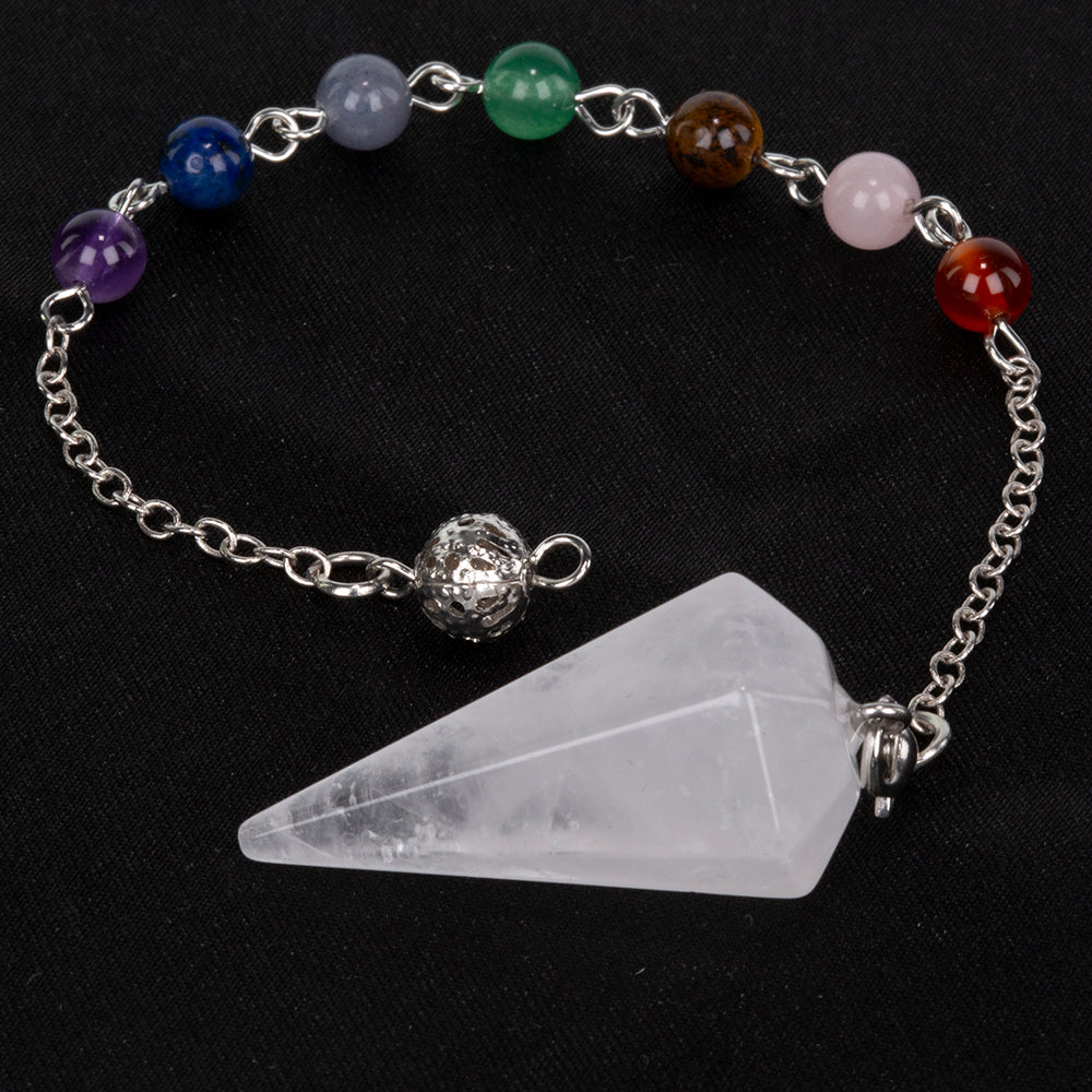 Ékkő inga tiszta kvarccal és ametiszttel