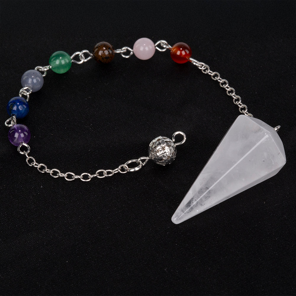 Ékkő inga tiszta kvarccal és ametiszttel