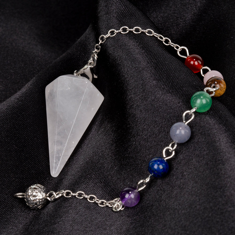 Ékkő inga tiszta kvarccal és ametiszttel