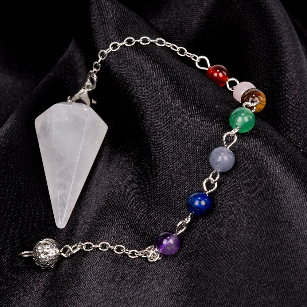 Ékkő inga tiszta kvarccal és ametiszttel