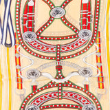 Luxus Láncmotívum Sál, 85 X 180 Cm, Krém, 100% Vegán Selyem