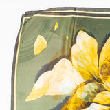 Liliomok Varázsa Sál, 85 X 180 Cm, Zöld, 100% Vegán Selyem