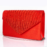 Arany tónusú Emporia Ötvözetű Táska Vörös Emporia® Kristállyal és Fehér Emporia® Kristállyal ( Nyaklánc+Fülbevaló+Karkötő+Gyűrű )