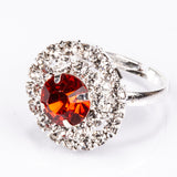 Arany tónusú Emporia Ötvözetű Táska Vörös Emporia® Kristállyal és Fehér Emporia® Kristállyal ( Nyaklánc+Fülbevaló+Karkötő+Gyűrű )