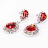 Arany tónusú Emporia Ötvözetű Táska Vörös Emporia® Kristállyal és Fehér Emporia® Kristállyal ( Nyaklánc+Fülbevaló+Karkötő+Gyűrű )