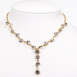 Arany tónusú Emporia Ötvözetű Táska Fehér Emporia® Kristállyal ( Nyaklánc+Fülbevaló+Karkötő+Gyűrű )