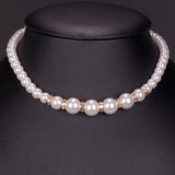 Arany tónusú Emporia Ötvözetű Óra Fehér Emporia® Kristállyal ( Nyaklánc+Fülbevaló+Karkötő )