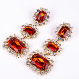 Arany tónusú Emporia Ötvözetű Szett Vörös Emporia® Kristállyal és Fehér Emporia® Kristállyal ( Nyaklánc+Fülbevaló )