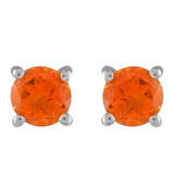 Ezüst Fülbevaló Padparadschai Kvarccal