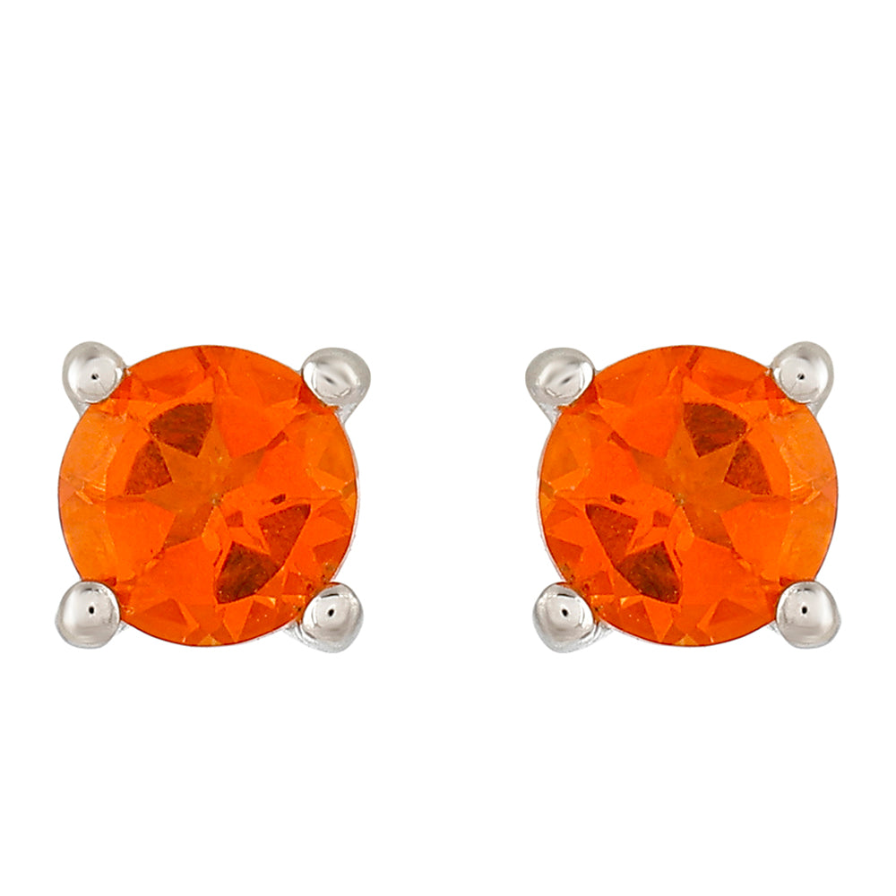 Ezüst Fülbevaló Padparadschai Kvarccal