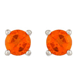Ezüst Fülbevaló Padparadschai Kvarccal