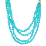 Nugget Nyaklánc Paraiba Kvarccal és Arany színű Hematittal