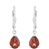 Ezüst Fülbevaló Gránáttal