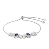 Ezüst Karkötő Thai Zafírral és Fehér Topázzal