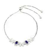 Ezüst Karkötő Thai Zafírral és Fehér Topázzal