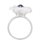 Ezüst Gyűrű Thai Zafírral és Kristály Kvarccal