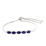 Ezüst Karkötő Thai Zafírral és Fehér Topázzal