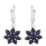 Ezüst Fülbevaló Thai Zafírral