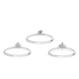 Ezüst Szett Thai Rubinnal és Brazil Smaragddal ( Gyűrű )