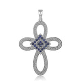 Ezüst Medál Ausztrál Kék Zafírral