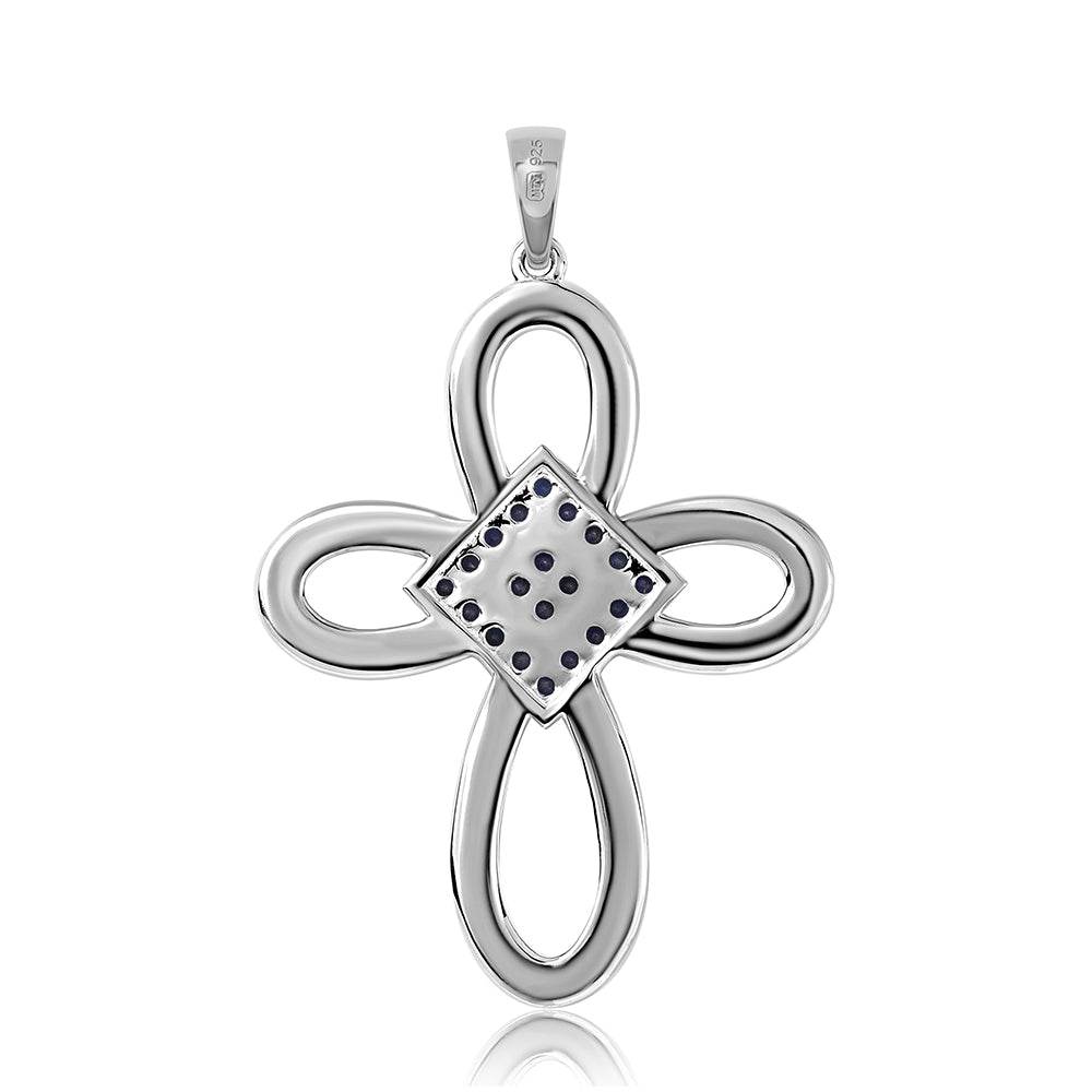 Ezüst Medál Ausztrál Kék Zafírral