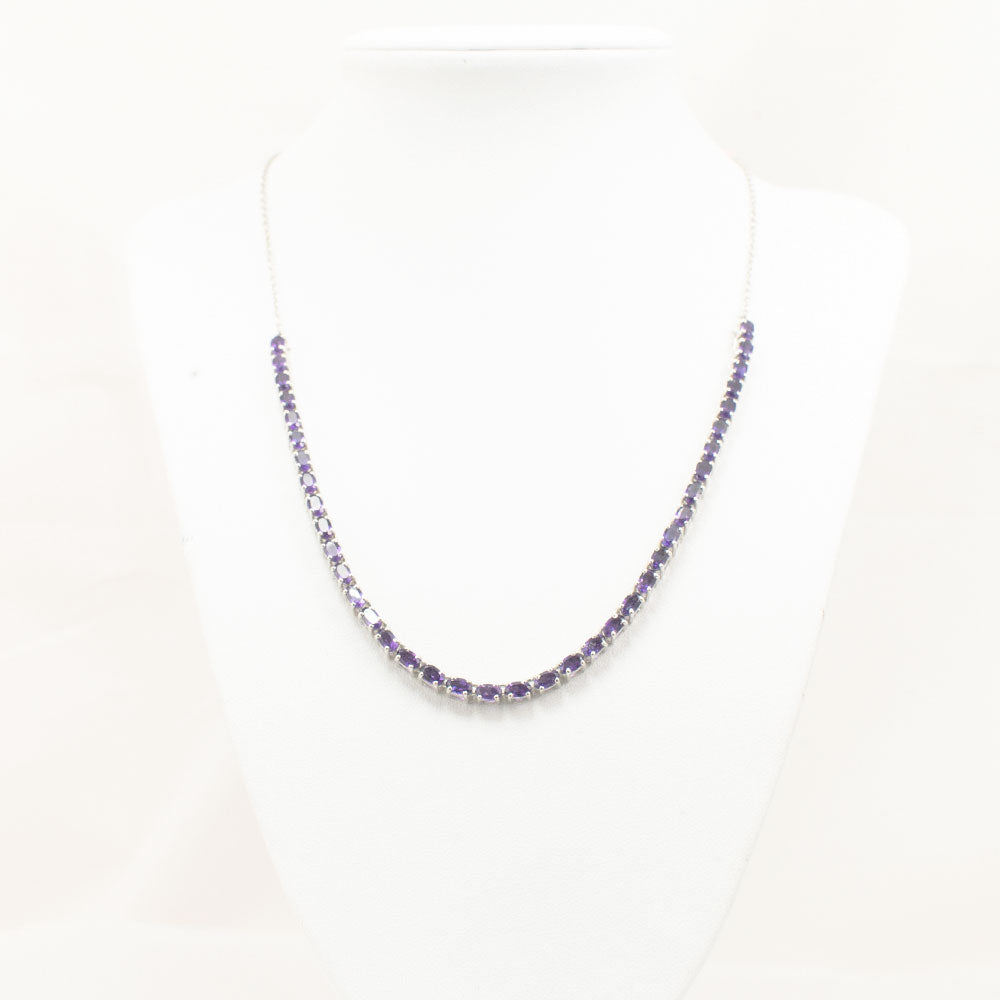 Ezüst Nyaklánc Marokkói Ametiszttel