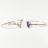Ezüst Szett Marokkói Ametiszttel és Fehér Topázzal ( Gyűrű )