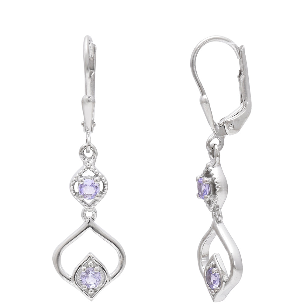 Ezüst Fülbevaló "AAA" Osztályú Tanzanittal