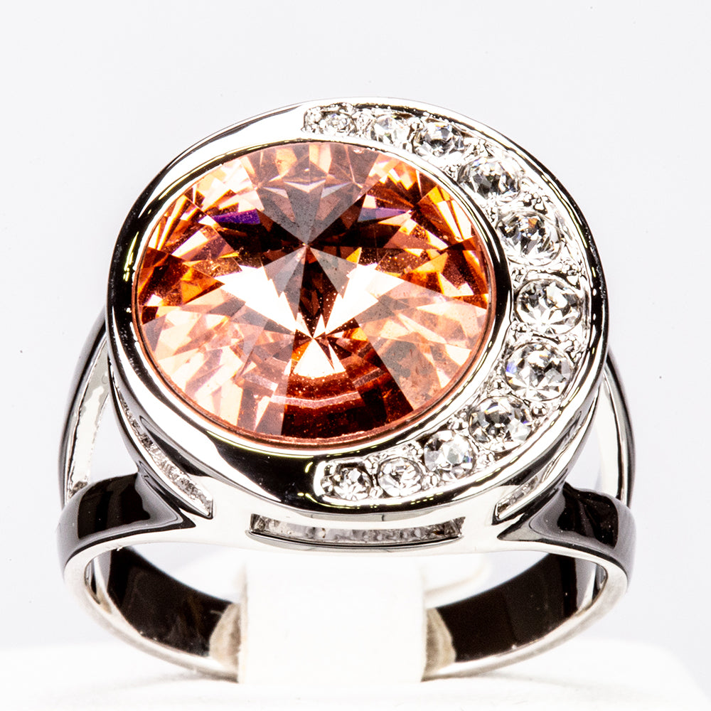 Arany tónusú Emporia Ötvözetű Gyűrű Vörös Emporia® Kristállyal