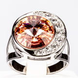 Arany tónusú Emporia Ötvözetű Gyűrű Vörös Emporia® Kristállyal