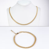 Arany tónusú Emporia Ötvözetű Szett ( Nyaklánc+Karkötő )