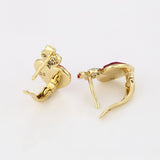 Arany tónusú Emporia Ötvözetű Fülbevaló Rózsaszínű Emporia® Kristállyal és Fehér Emporia® Kristállyal