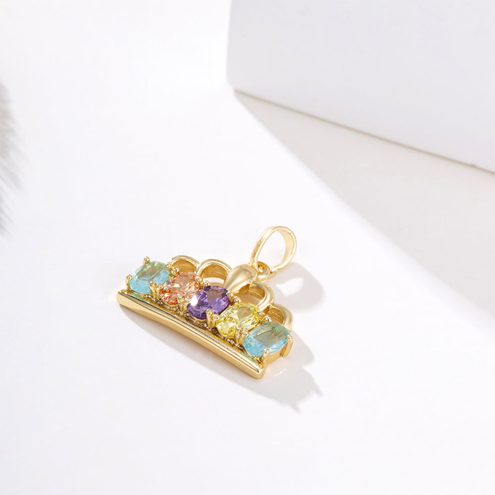 Arany tónusú Emporia Ötvözetű Szett Lila Emporia® Kristállyal és Sárga Emporia® Kristállyal ( Fülbevaló+Medál )