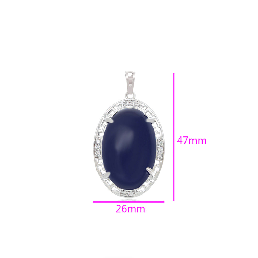 Arany tónusú Emporia Ötvözetű Medál Kék Emporia® Kristállyal és Fehér Emporia® Kristállyal