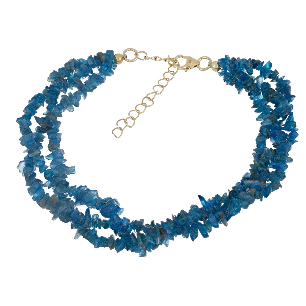 Arannyal Bevont Ezüst Karkötő Sludyanka-i Neon Apatittal