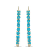 Arannyal Bevont Ezüst Fülbevaló Sludyanka-i Neon Apatittal