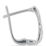 Ezüst Fülbevaló Sárga Gyémánttal és Fehér Cirkónnal