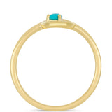 Arannyal Bevont Ezüst Gyűrű Csipkerózsika Türkizzel