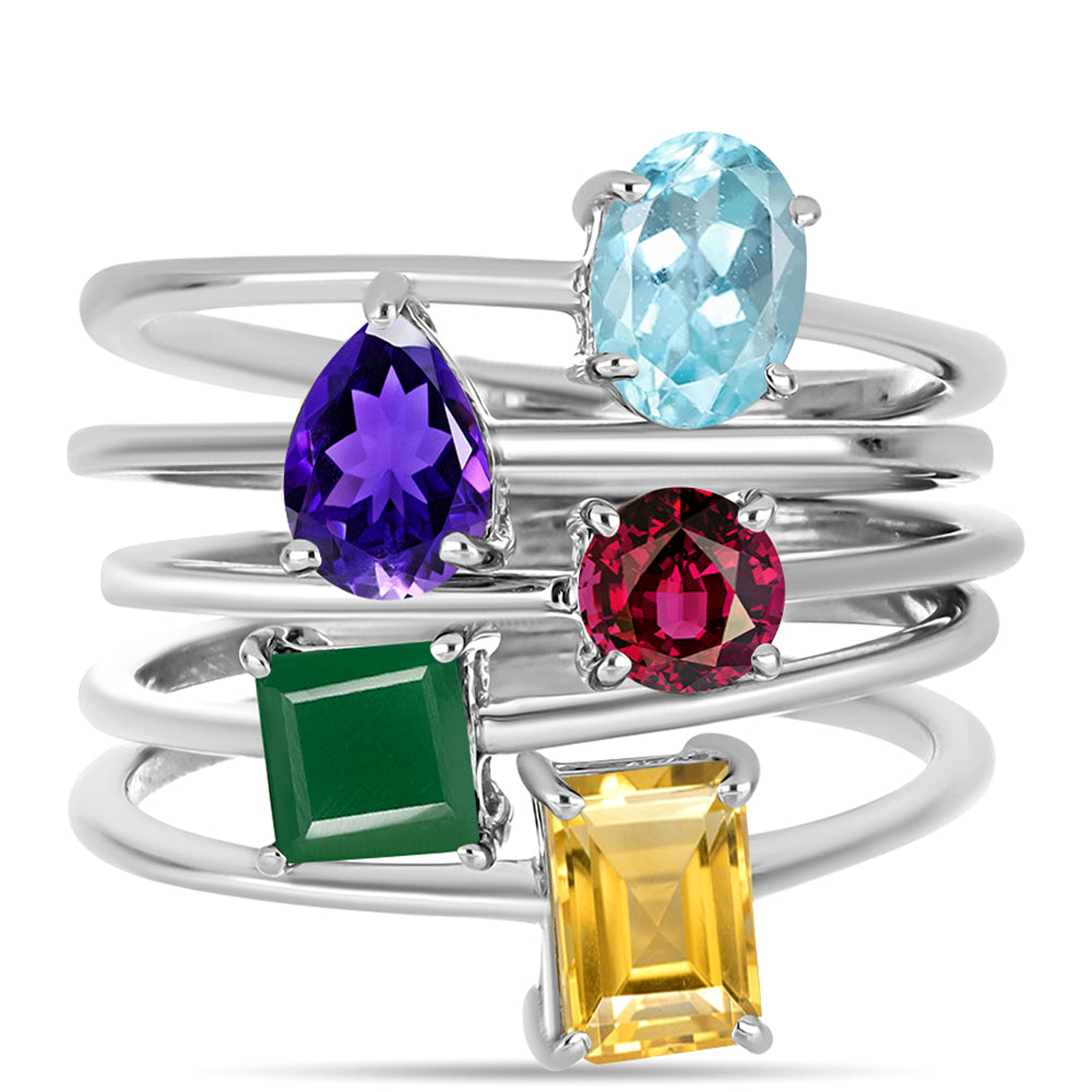 Ezüst Szett Marokkói Ametiszttel és Zöld Acháttal ( Gyűrű )