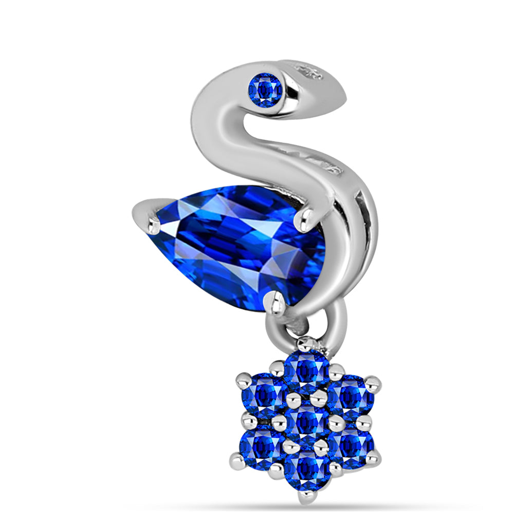 Ezüst Medál Ausztrál Kék Zafírral