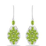 Ezüst Fülbevaló Changbai Peridottal