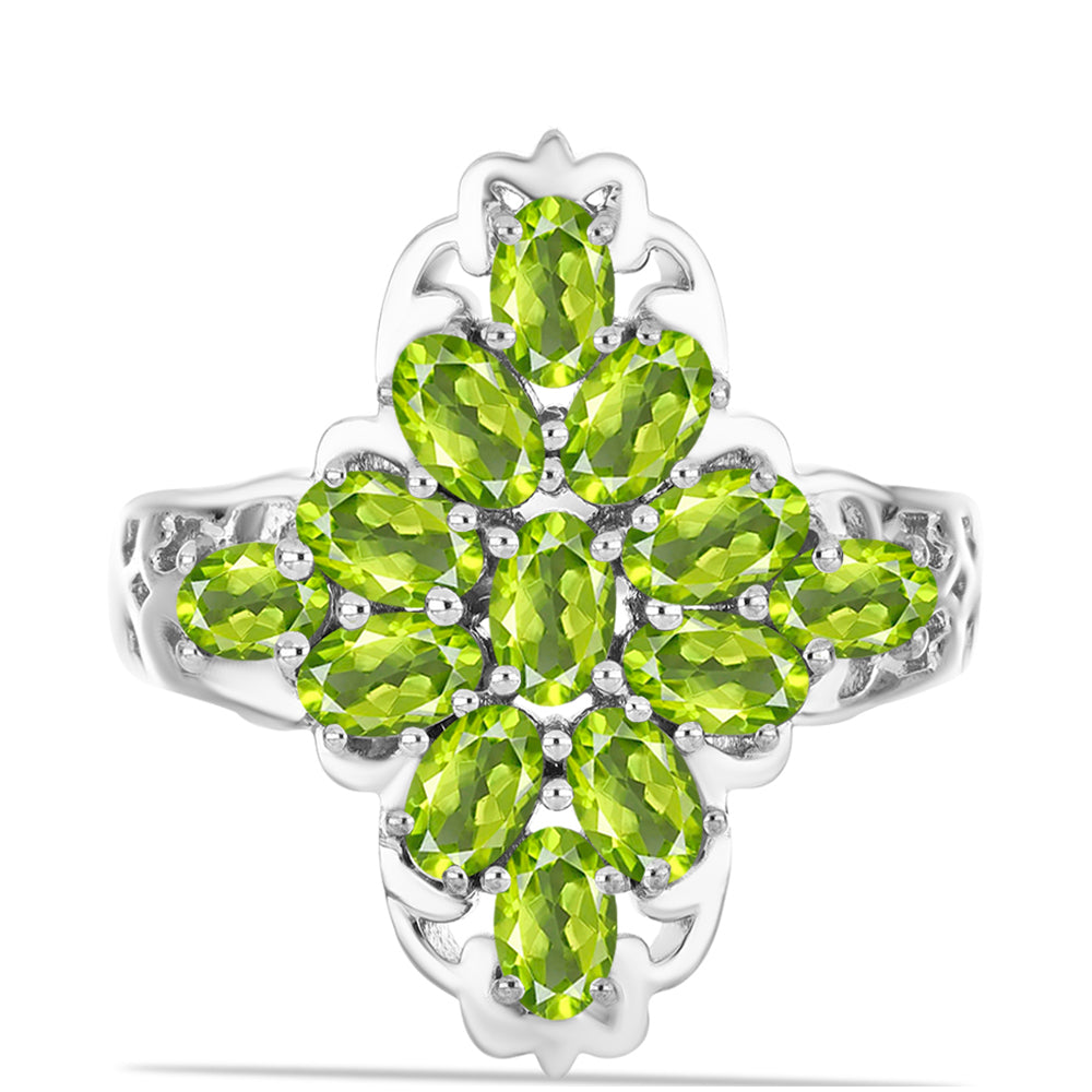 Ezüst Gyűrű Changbai Peridottal