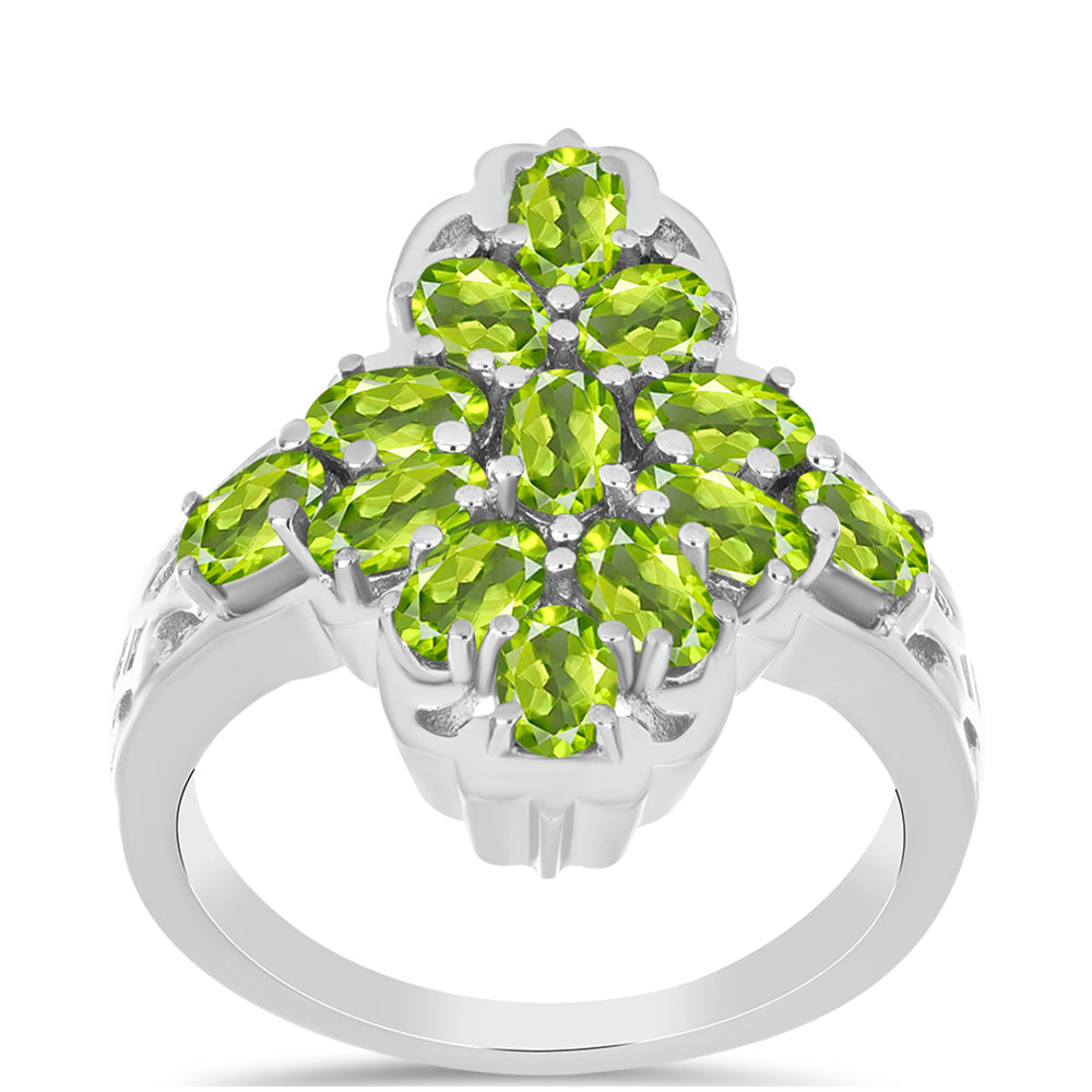 Ezüst Gyűrű Changbai Peridottal