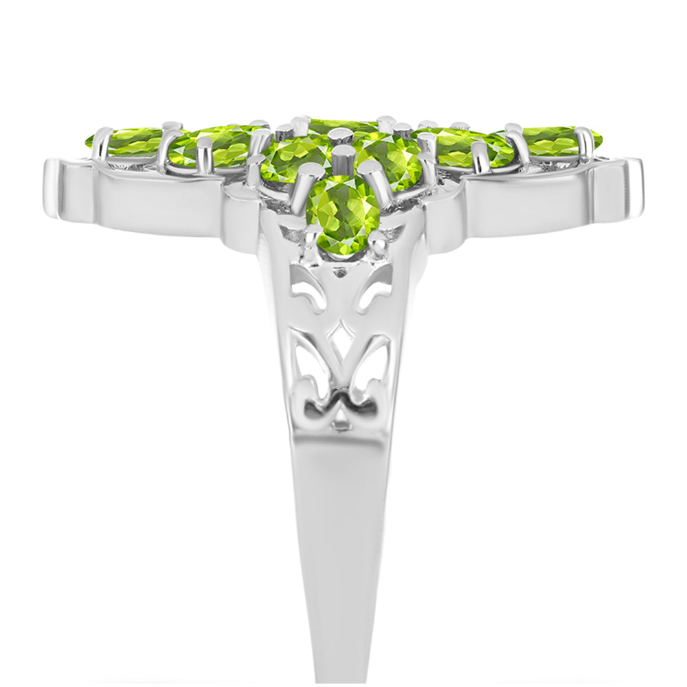 Ezüst Gyűrű Changbai Peridottal